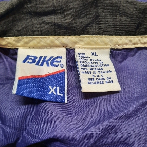 Vintage Bike Windbreaker Jacket Full Zip Mens XL Purple Black - Picture 4 of 5